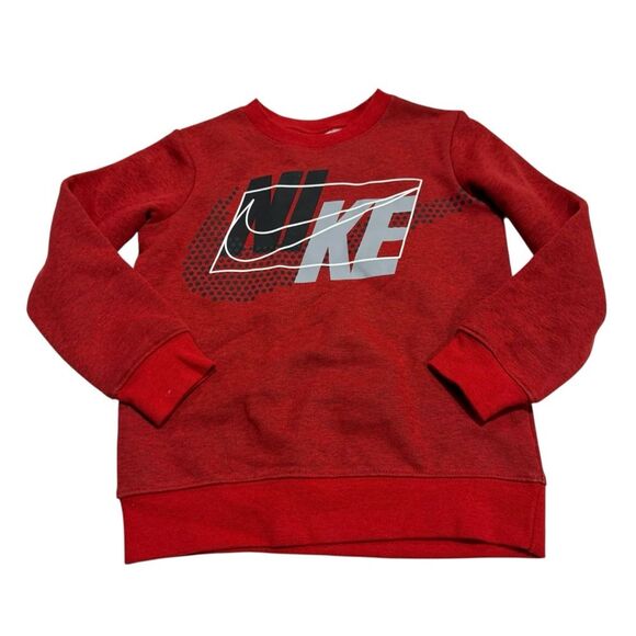 Nike Dri-Fit Red Graphic Crewneck Sweatshirt - Picture 1 of 2